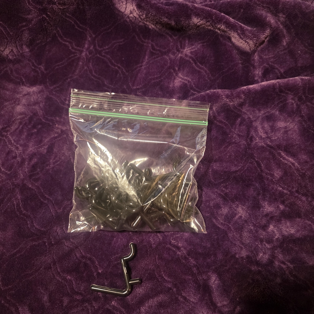 Black Plastic Pegboard Hooks